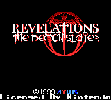 Revelations - The Demon Slayer (USA) Title Screen